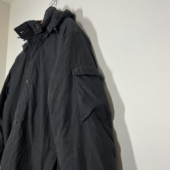 KAID Men’s Cold Gear Winter Coat Sz L Black Hooded Quilted/Fleece Lined Pockets - Picture 4 of 15